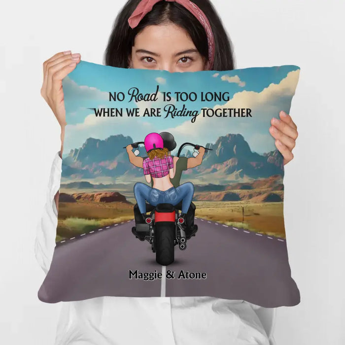 You Make My Heart Go Braaapp - Personalized Gifts Custom Pillow For Biker Couples, Motorcycle Lovers