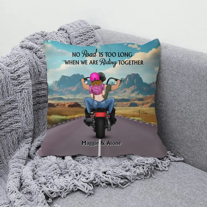 You Make My Heart Go Braaapp - Personalized Gifts Custom Pillow For Biker Couples, Motorcycle Lovers