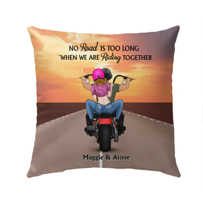 You Make My Heart Go Braaapp - Personalized Gifts Custom Pillow For Biker Couples, Motorcycle Lovers