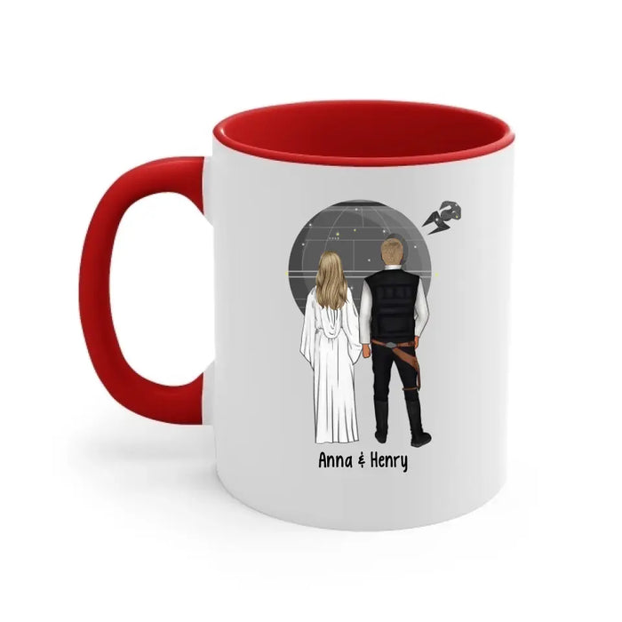 I Love You To The Death Star And Back - Personalized Mug For Him Her, For Couples, Anniversary Gift