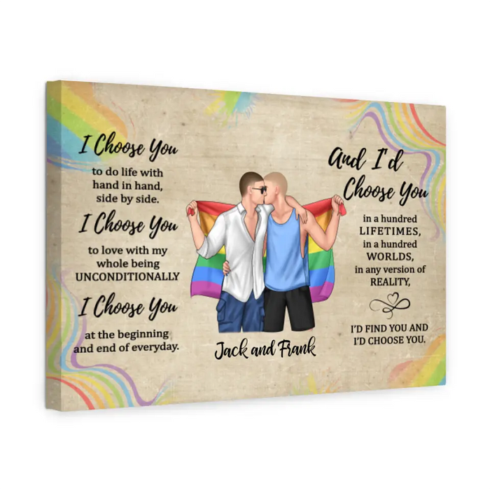 Personalized Landscape Canvas, Gifts For Him, Gifts For Her, Gifts for LGBT Couples