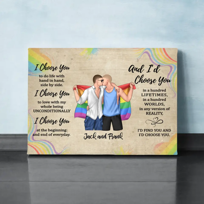 Personalized Landscape Canvas, Gifts For Him, Gifts For Her, Gifts for LGBT Couples