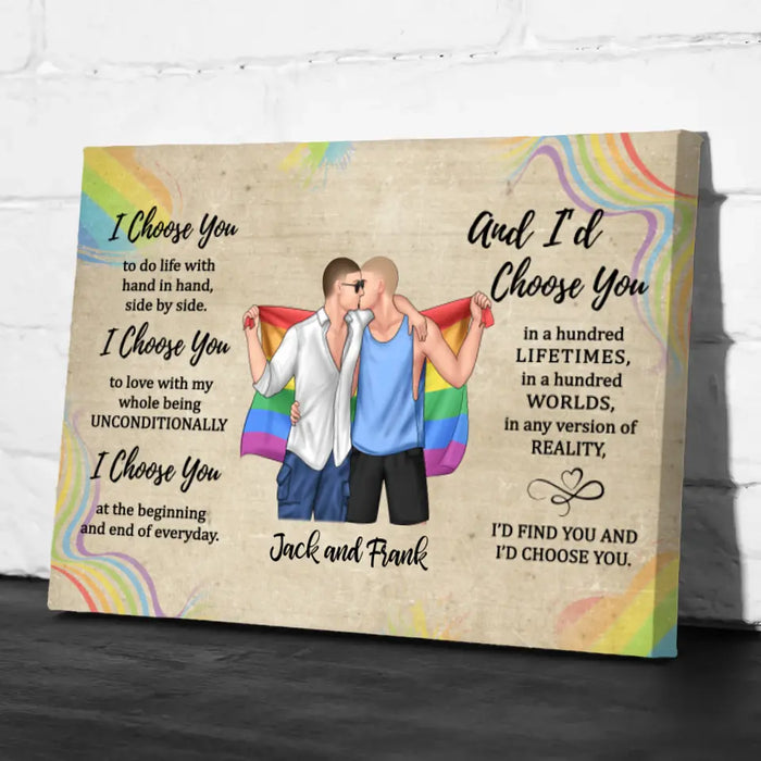 Personalized Landscape Canvas, Gifts For Him, Gifts For Her, Gifts for LGBT Couples