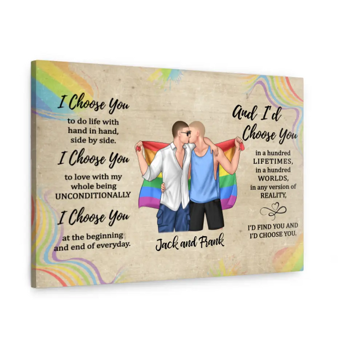 Personalized Landscape Canvas, Gifts For Him, Gifts For Her, Gifts for LGBT Couples