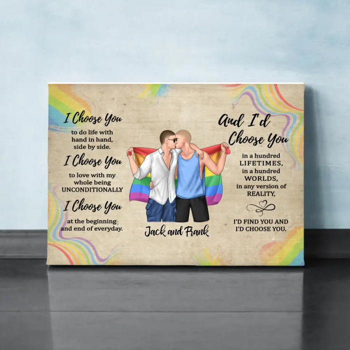 Personalized Landscape Canvas, Gifts For Him, Gifts For Her, Gifts for LGBT Couples