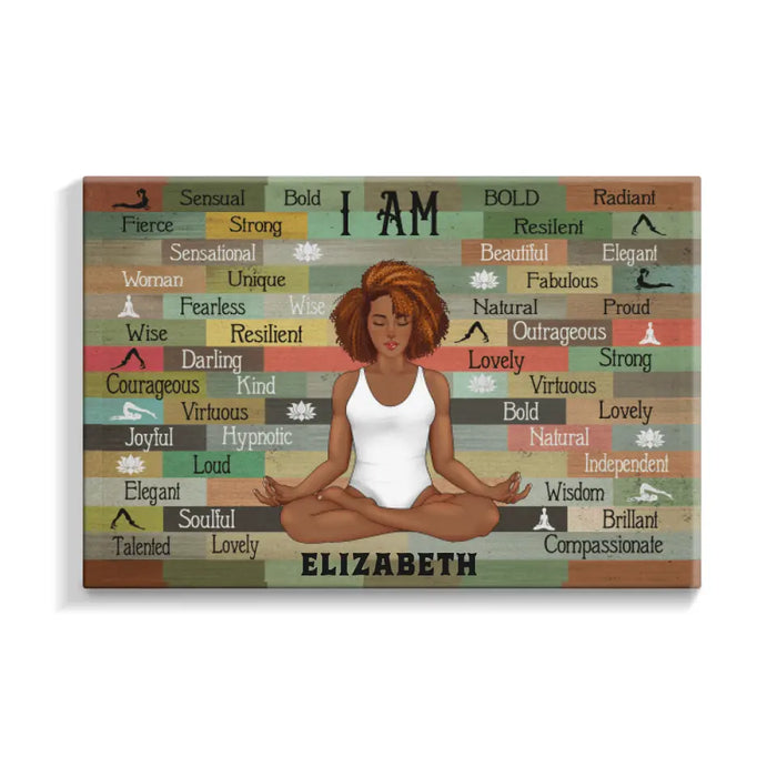 Personalized Canvas, Yoga Sexy Girl, Gift for Yoga Lovers