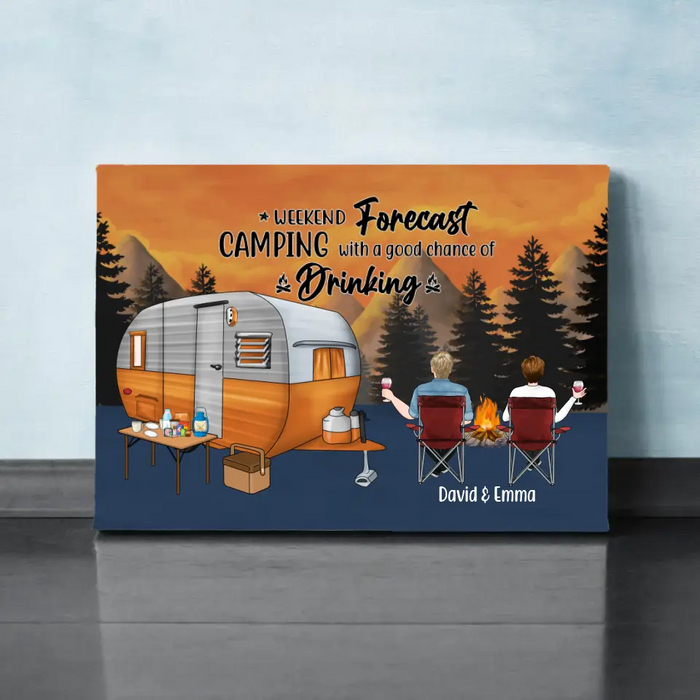 Personalized Canvas, Camping Partners - Family, Gift For Campers