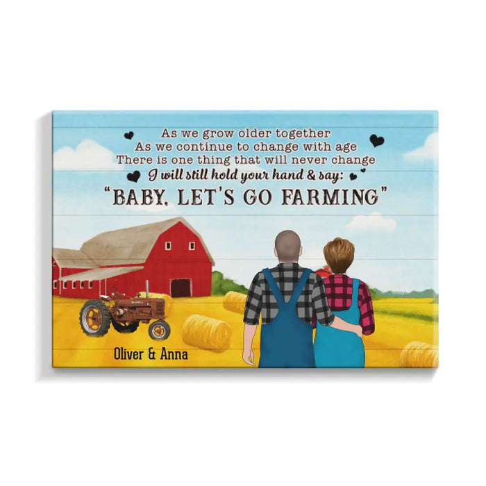 Personalized Canvas, Baby Let's Go Farming, Gifts For Farmers