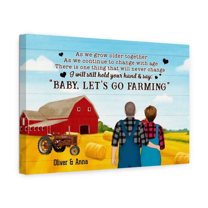 Personalized Canvas, Baby Let's Go Farming, Gifts For Farmers