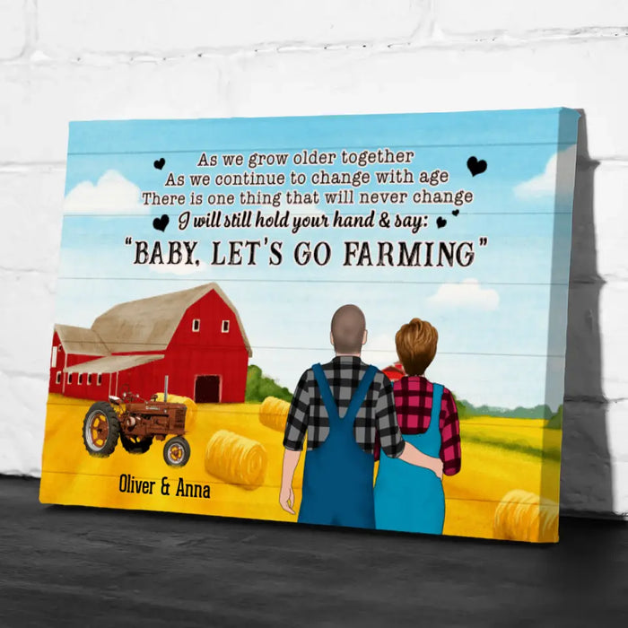 Personalized Canvas, Baby Let's Go Farming, Gifts For Farmers