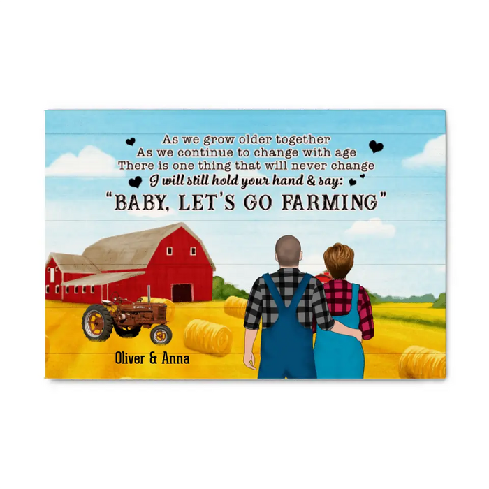 Personalized Canvas, Baby Let's Go Farming, Gifts For Farmers