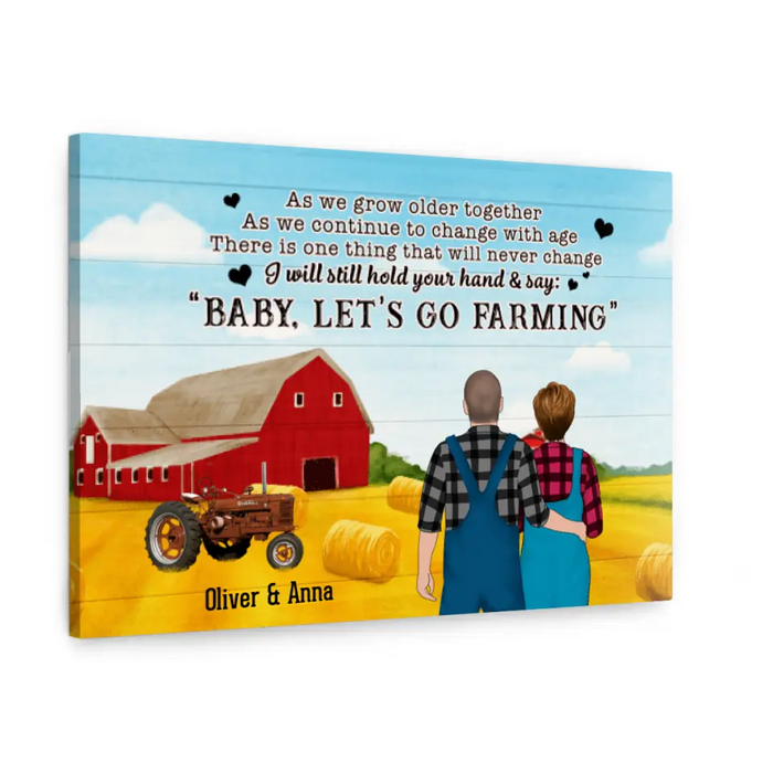 Personalized Canvas, Baby Let's Go Farming, Gifts For Farmers