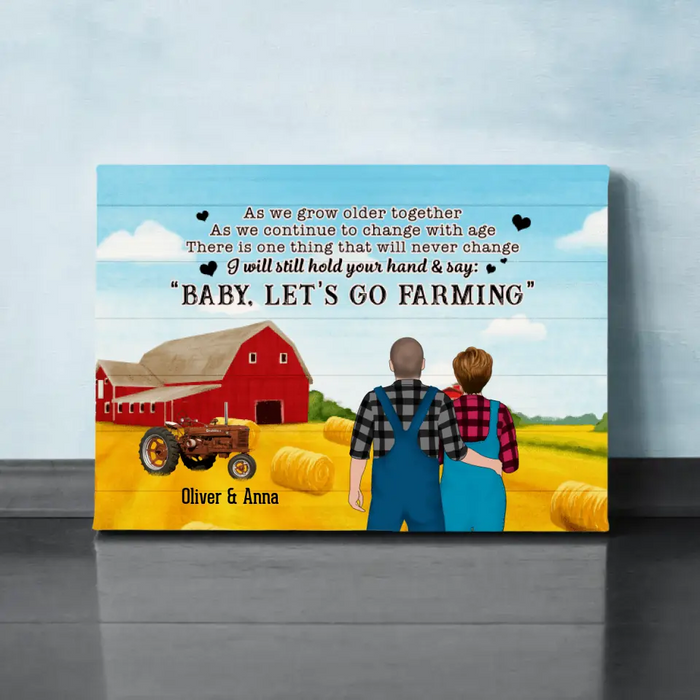 Personalized Canvas, Baby Let's Go Farming, Gifts For Farmers