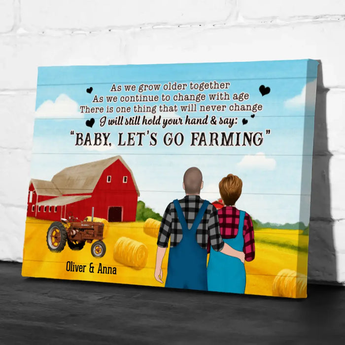 Personalized Canvas, Baby Let's Go Farming, Gifts For Farmers