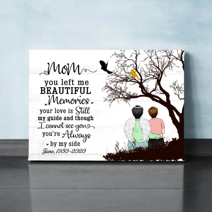 Personalized Canvas, Memorial Gift for Mom Loss, Sympathy Gift