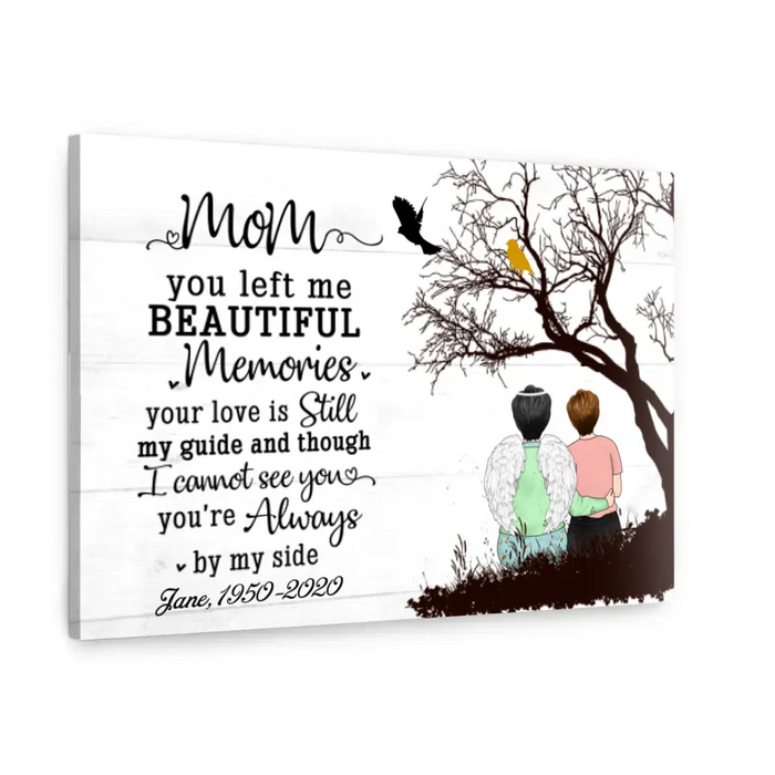 Personalized Canvas, Memorial Gift for Mom Loss, Sympathy Gift