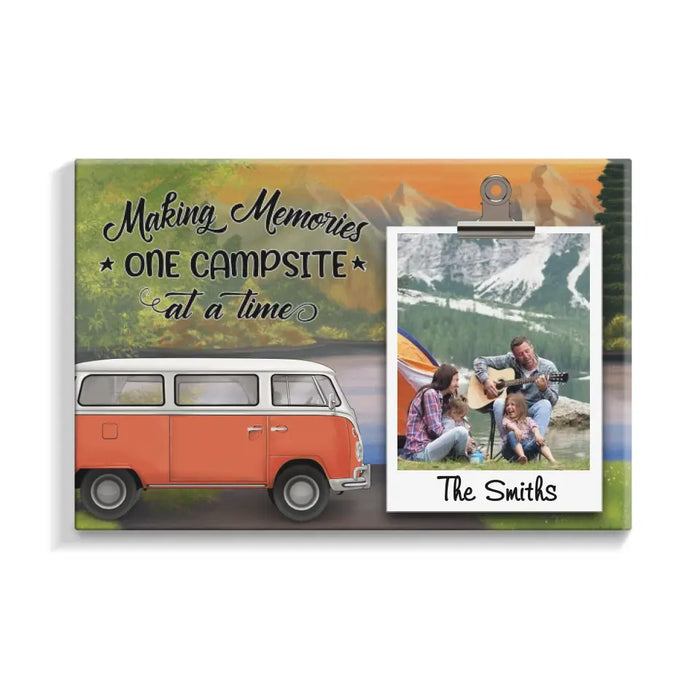 Personalized Canvas, Family Camping Memory, Gift for Camping Lover, Whole Family