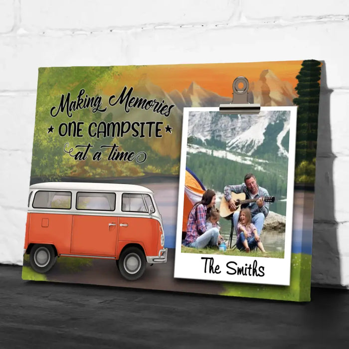 Personalized Canvas, Family Camping Memory, Gift for Camping Lover, Whole Family