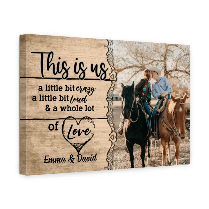 Couple Horse This Is Us - Custom Canvas Photo Upload, For Him, For Her, Horse Loves