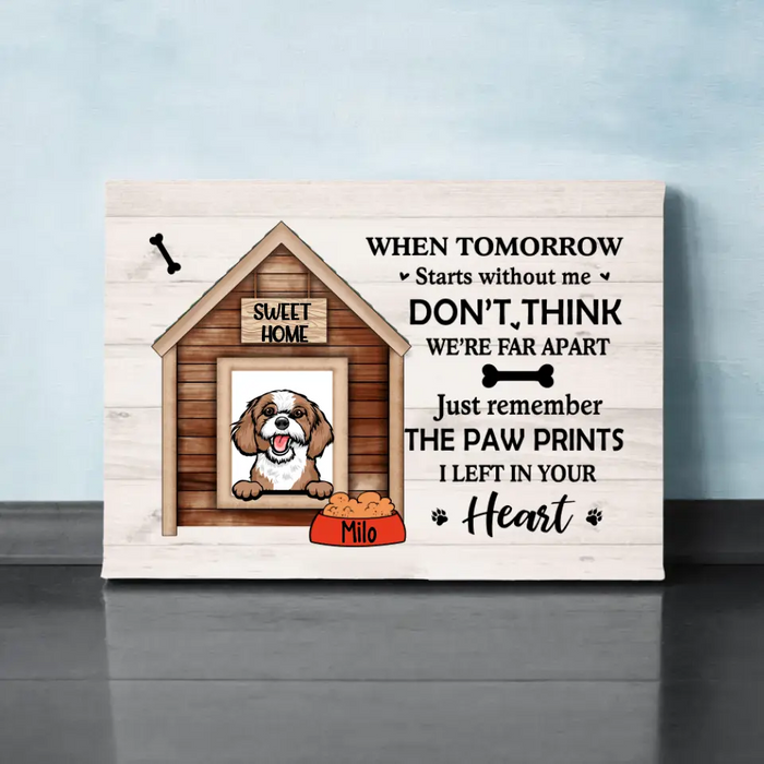 Personalized Canvas, Memorial Gift for Dog Loss, Gift for Family, Dog Lovers