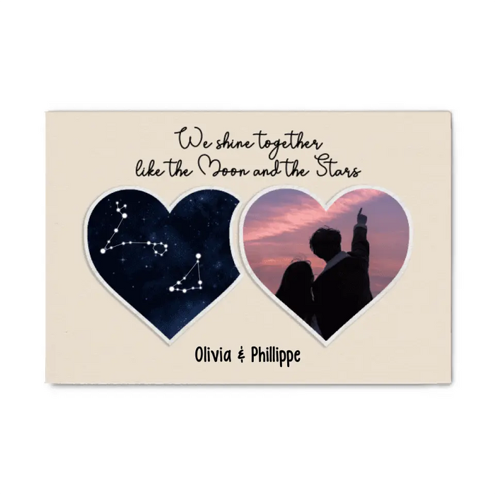 Personalized Canvas, It Was Written In The Stars, Couple And Star Signs, Anniversary Gifts For Couple, Zodiac Gifts