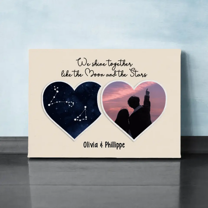 Personalized Canvas, It Was Written In The Stars, Couple And Star Signs, Anniversary Gifts For Couple, Zodiac Gifts