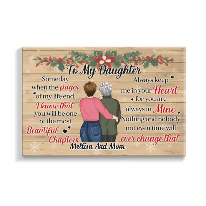 Personalized Canvas, To My Daughter, Christmas Theme, Christmas Gift For Daughters