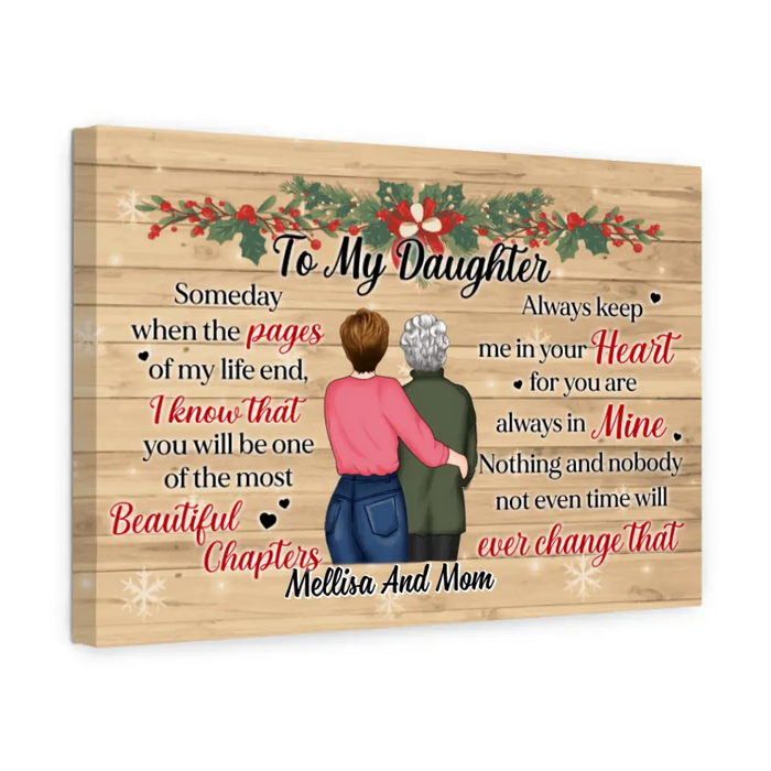 Personalized Canvas, To My Daughter, Christmas Theme, Christmas Gift For Daughters