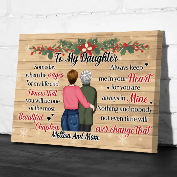 Personalized Canvas, To My Daughter, Christmas Theme, Christmas Gift For Daughters