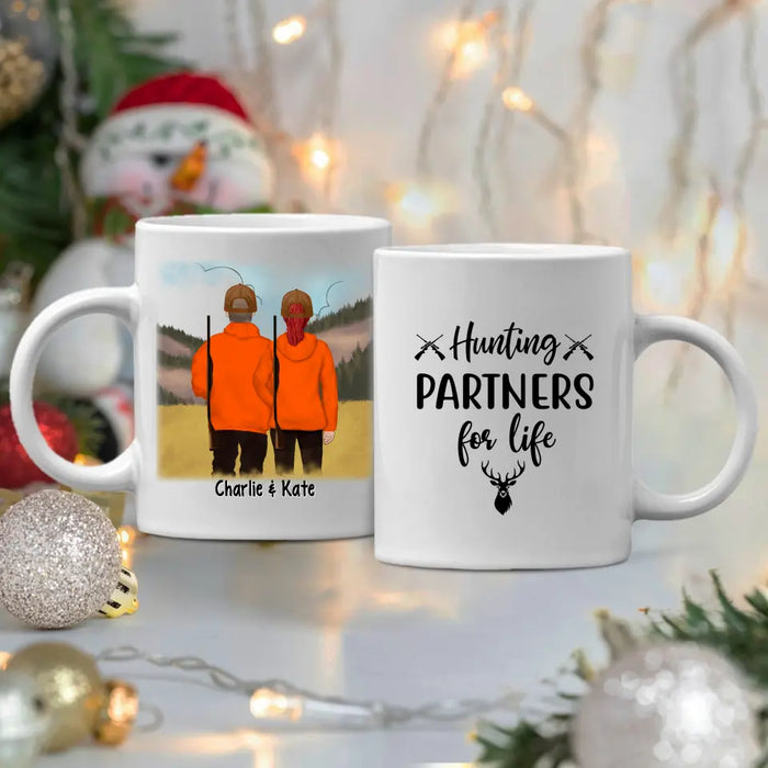 Hunting Partners For Life - Personalized Mug For Hunting Couples, Gifts for Hunters