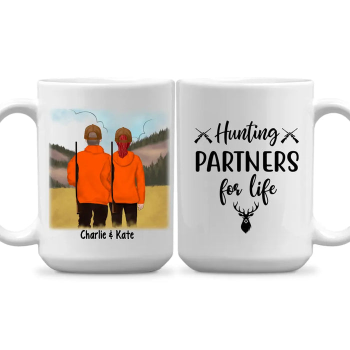 Hunting Partners For Life - Personalized Mug For Hunting Couples, Gifts for Hunters