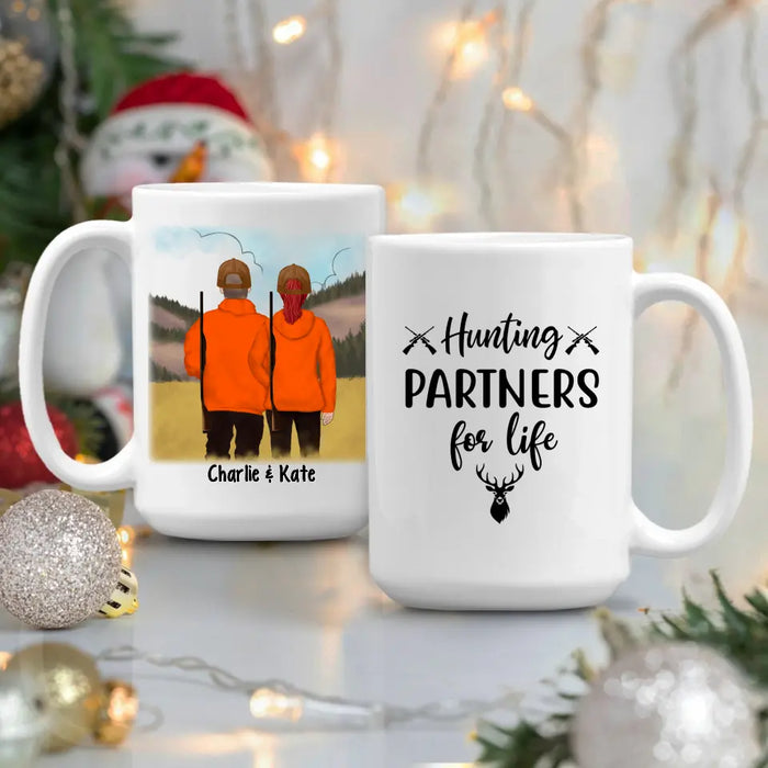 Hunting Partners For Life - Personalized Mug For Hunting Couples, Gifts for Hunters