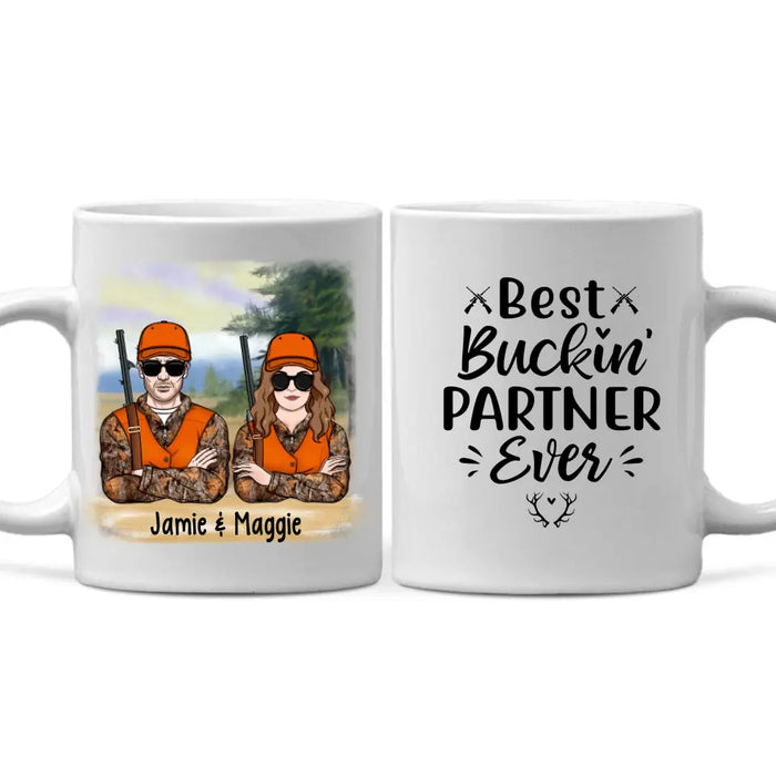 Best Buckin' Partners Ever - Personalized Mug For Couples, For Him, For Her, Hunting