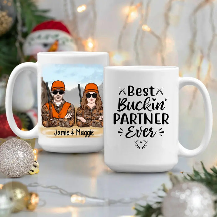 Best Buckin' Partners Ever - Personalized Mug For Couples, For Him, For Her, Hunting