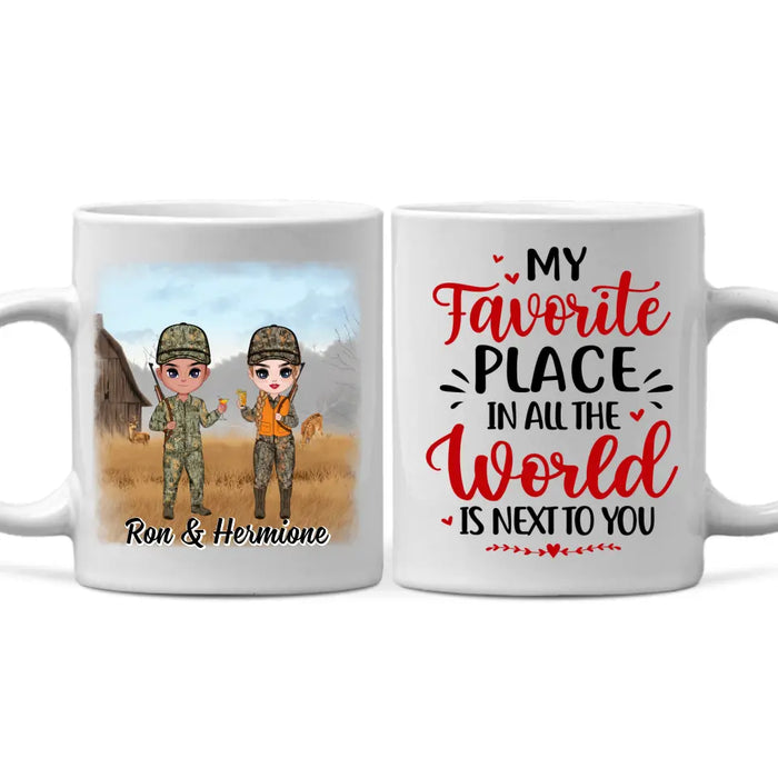 My Favorite Place In All The World - Personalized Mug For Couples, Him, Her, Hunting