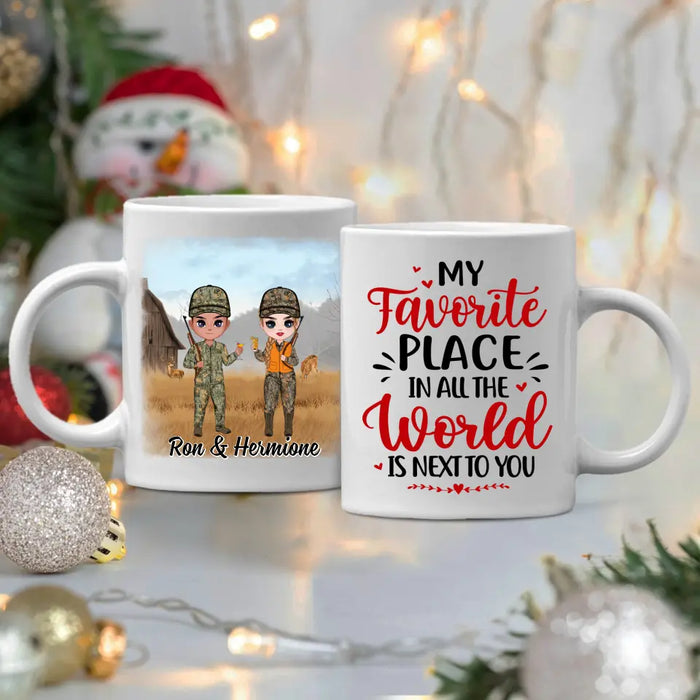 My Favorite Place In All The World - Personalized Mug For Couples, Him, Her, Hunting