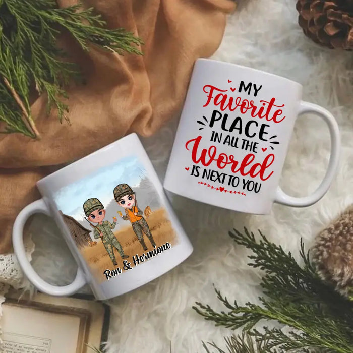 My Favorite Place In All The World - Personalized Mug For Couples, Him, Her, Hunting