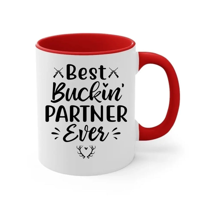 Best Bucking Partner Ever - Personalized Mug For Couples, Him, Her, Friends, Hunting