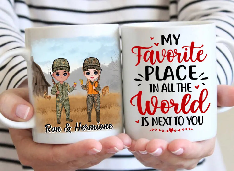 My Favorite Place In All The World - Personalized Mug For Couples, Him, Her, Hunting