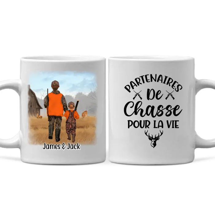 Partenaires De Chasse Pour La Vie - Personalized Mug For Couples, Family, Friends, Hunting