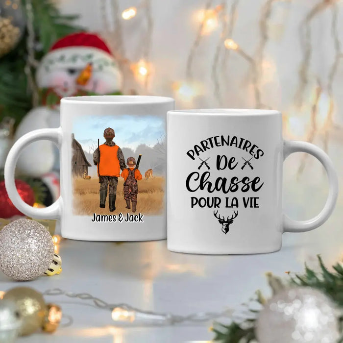 Partenaires De Chasse Pour La Vie - Personalized Mug For Couples, Family, Friends, Hunting