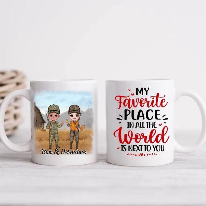 My Favorite Place In All The World - Personalized Mug For Couples, Him, Her, Hunting