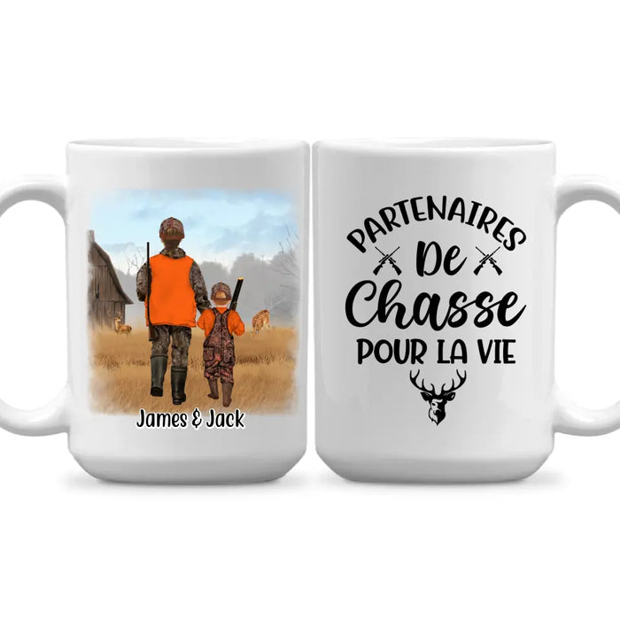 Partenaires De Chasse Pour La Vie - Personalized Mug For Couples, Family, Friends, Hunting