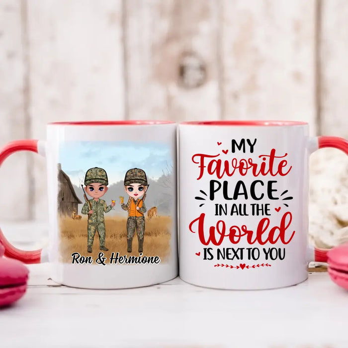 My Favorite Place In All The World - Personalized Mug For Couples, Him, Her, Hunting