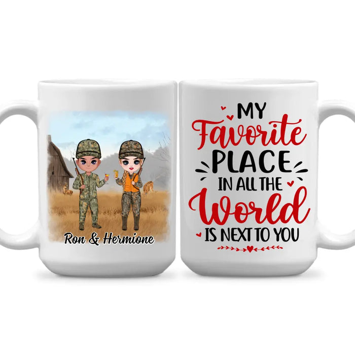 My Favorite Place In All The World - Personalized Mug For Couples, Him, Her, Hunting