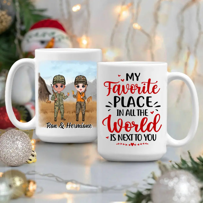 My Favorite Place In All The World - Personalized Mug For Couples, Him, Her, Hunting