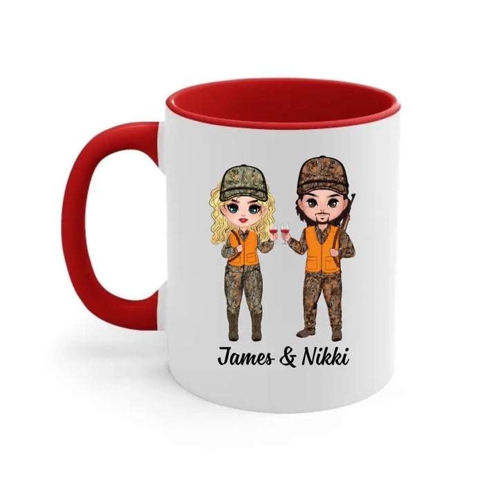 Her Buck And His Doe - Personalized Mug For Couples, Him, Her, Hunting