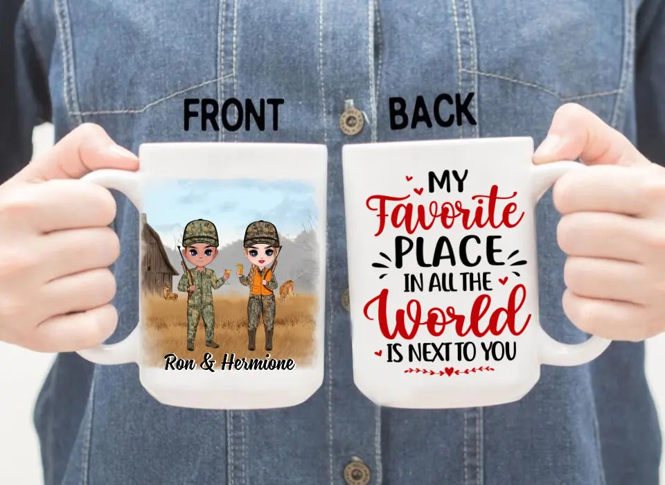 My Favorite Place In All The World - Personalized Mug For Couples, Him, Her, Hunting