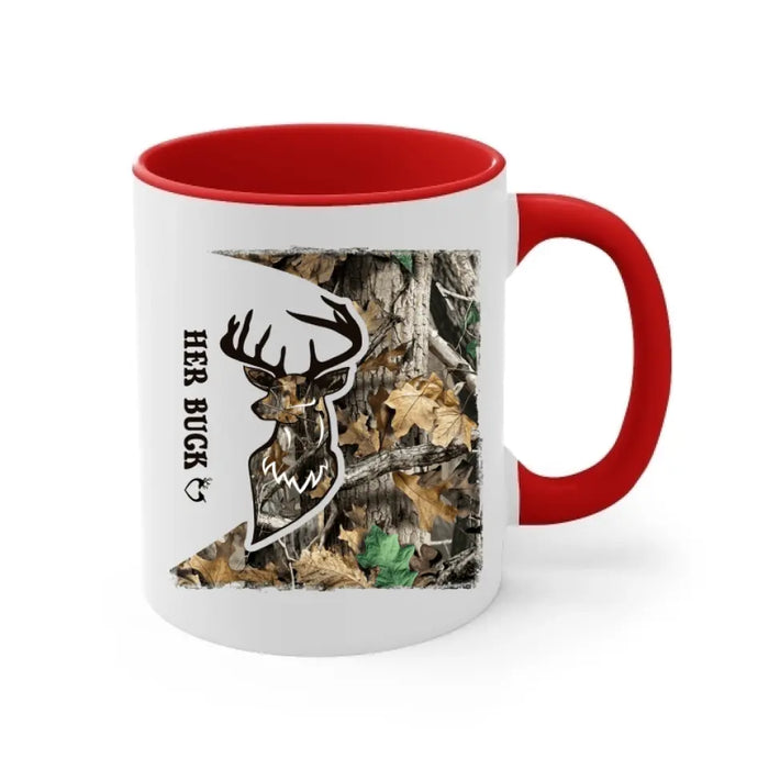 Her Buck And His Doe - Personalized Mug For Couples, Him, Her, Hunting