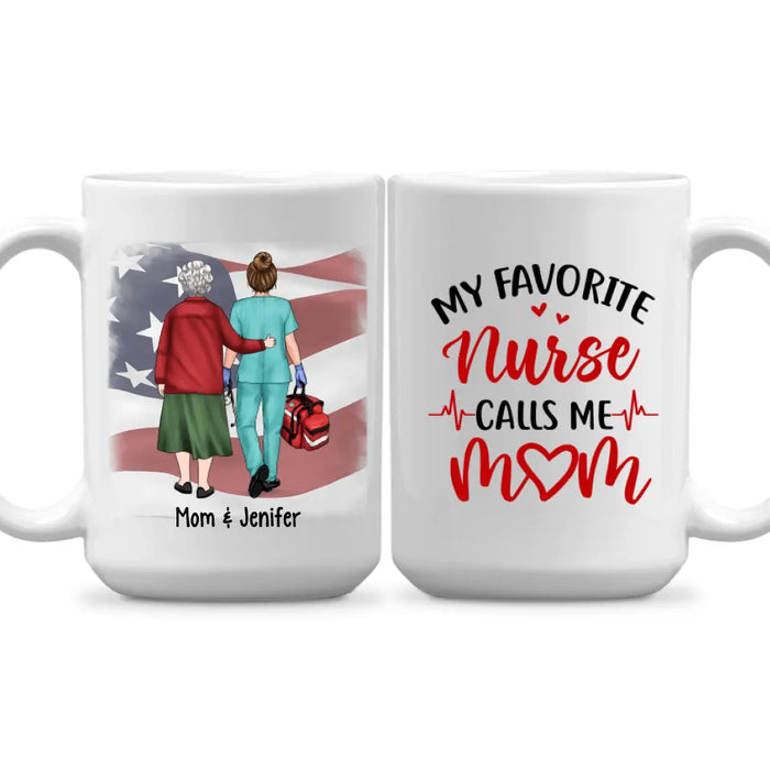 Proud Mom Of An Awesome Nurse - Personalized Mug For Mom, Nurse, Mother's Day